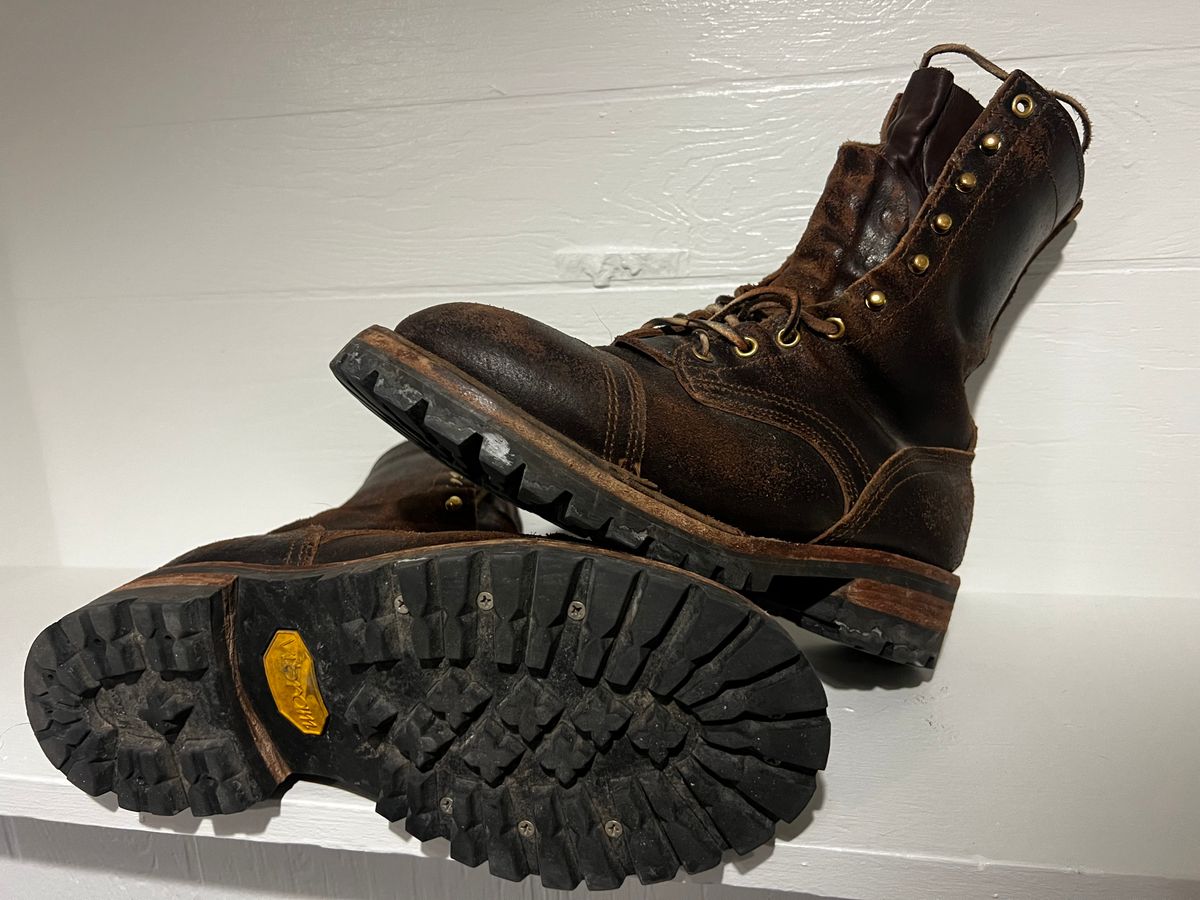 Photo by Eureka on March 6, 2026 of the Nicks x Rose Anvil ND1 in Horween Brown Waxed Flesh.