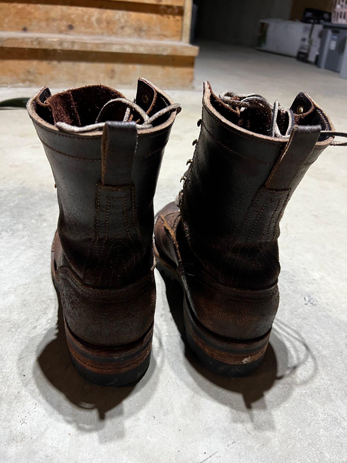 Photo by Eureka on April 5, 2026 of the Nicks x Rose Anvil ND1 in Horween Brown Waxed Flesh.