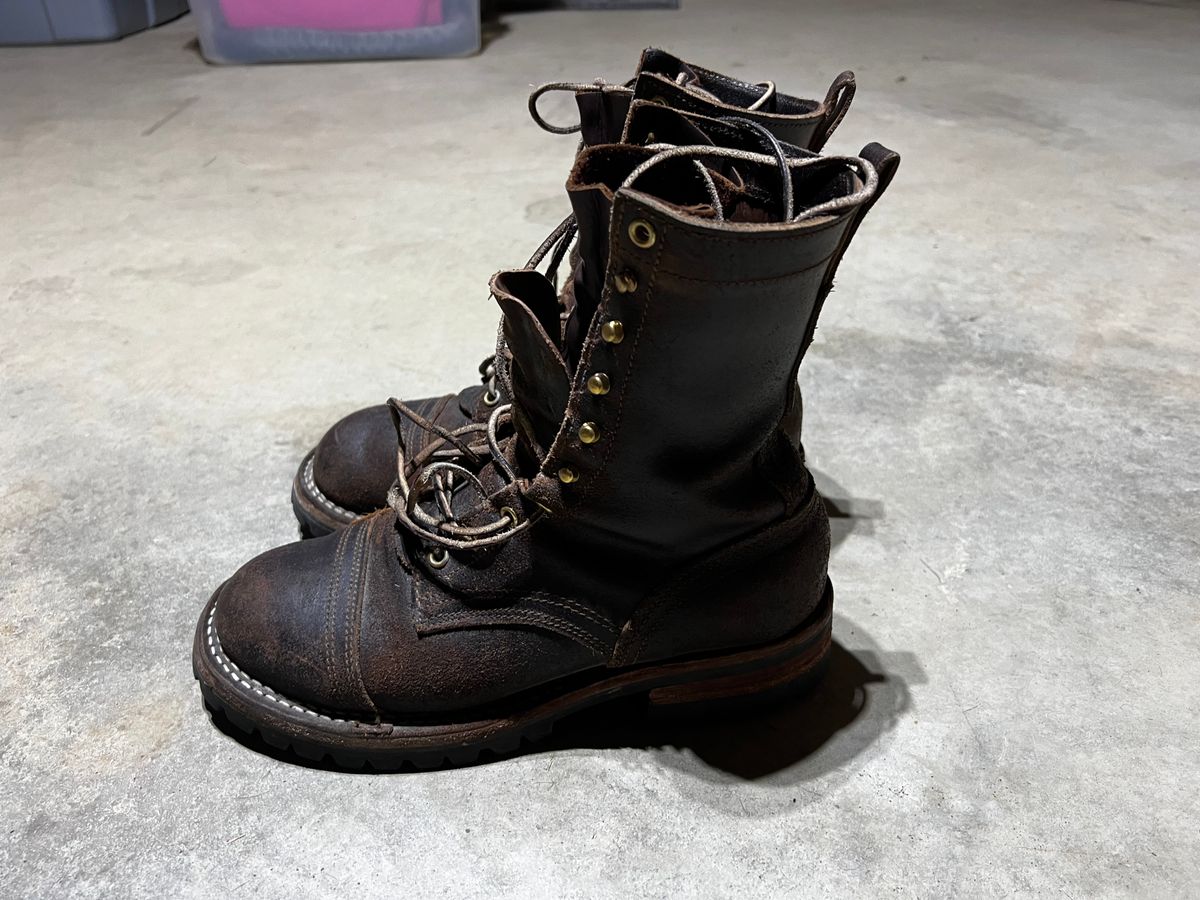 Photo by Eureka on April 5, 2026 of the Nicks x Rose Anvil ND1 in Horween Brown Waxed Flesh.