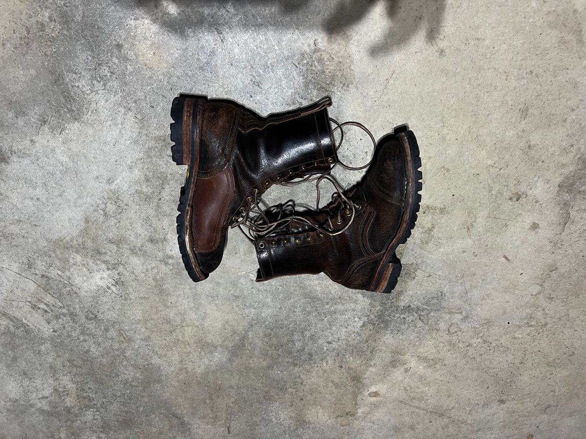 Photo by Eureka on April 5, 2026 of the Nicks x Rose Anvil ND1 in Horween Brown Waxed Flesh.