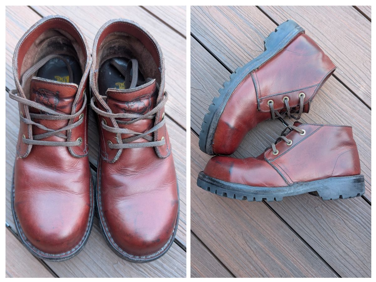 Photo by Yakkboot73 on June 16, 2025 of the Jim Green Custom Vellie Composite Toe Cap in Walnut Veg Tan.