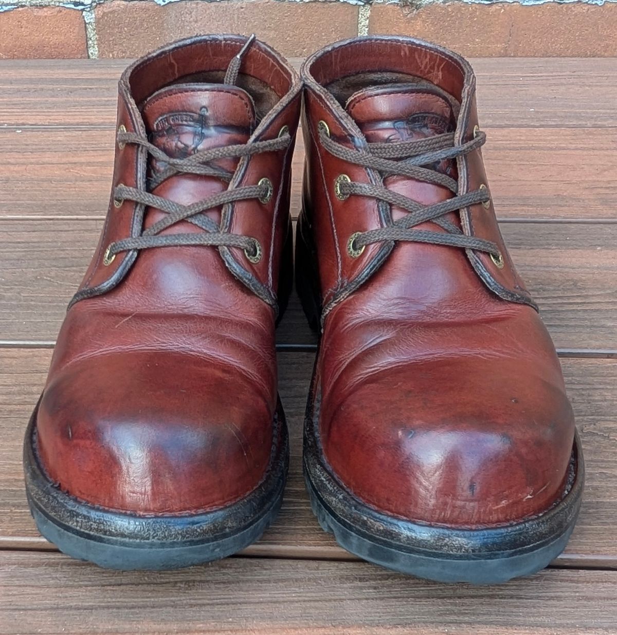 Photo by Yakkboot73 on October 1, 2025 of the Jim Green Custom Vellie Composite Toe Cap in Walnut Veg Tan.