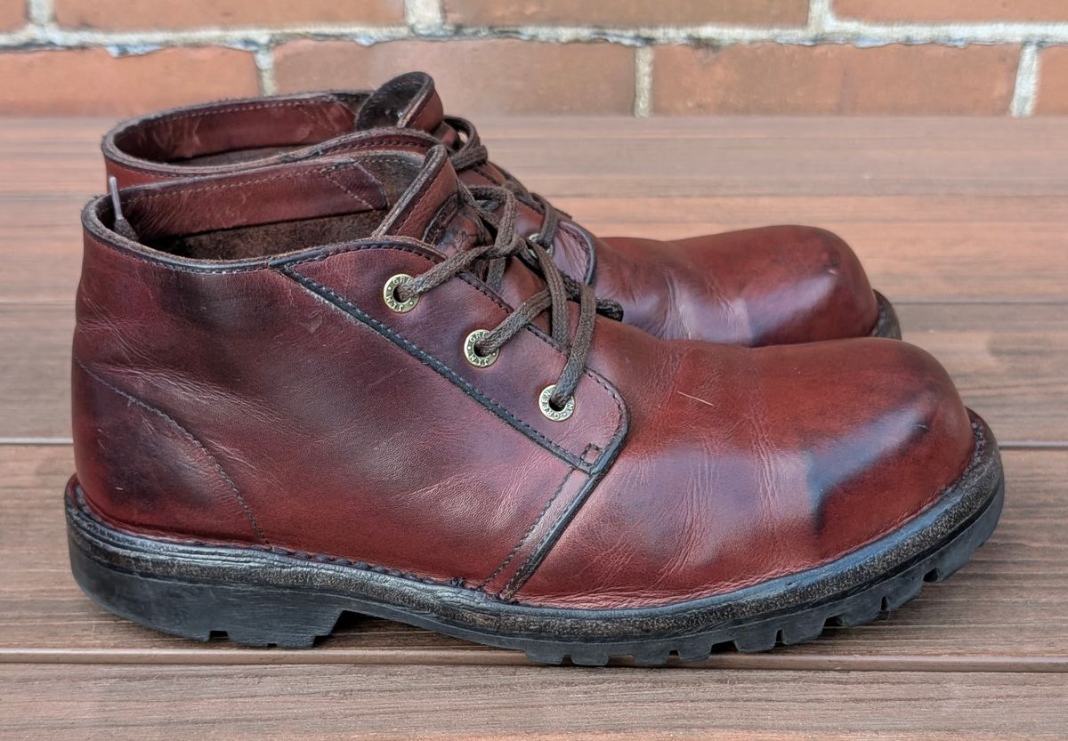 Photo by Yakkboot73 on October 1, 2025 of the Jim Green Custom Vellie Composite Toe Cap in Walnut Veg Tan.