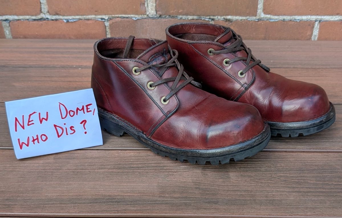 Photo by Yakkboot73 on October 1, 2025 of the Jim Green Custom Vellie Composite Toe Cap in Walnut Veg Tan.