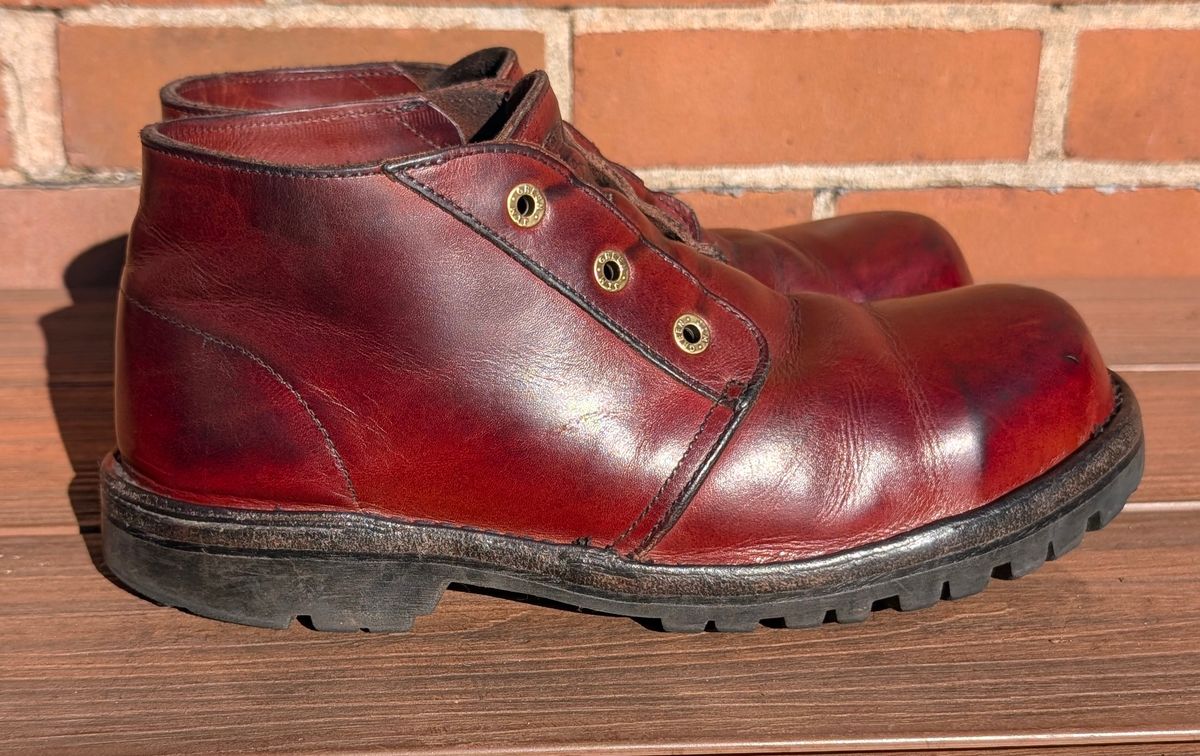 Photo by Yakkboot73 on November 2, 2025 of the Jim Green Custom Vellie Composite Toe Cap in Walnut Veg Tan.