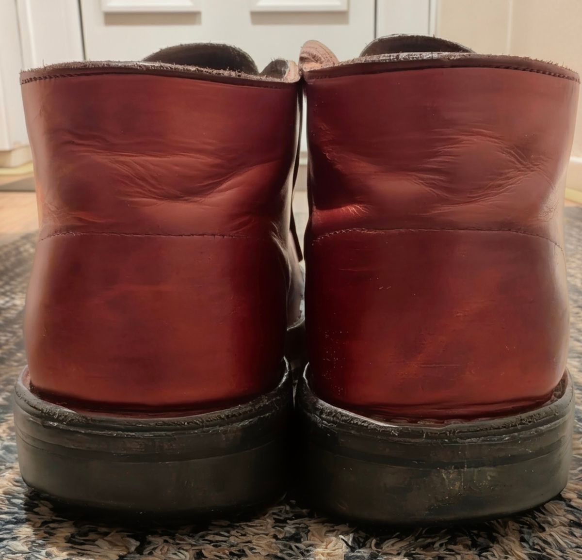 Photo by Yakkboot73 on December 3, 2025 of the Jim Green Custom Vellie Composite Toe Cap in Walnut Veg Tan.