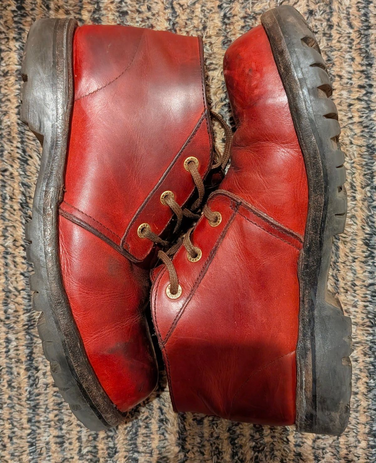 Photo by Yakkboot73 on December 3, 2025 of the Jim Green Custom Vellie Composite Toe Cap in Walnut Veg Tan.