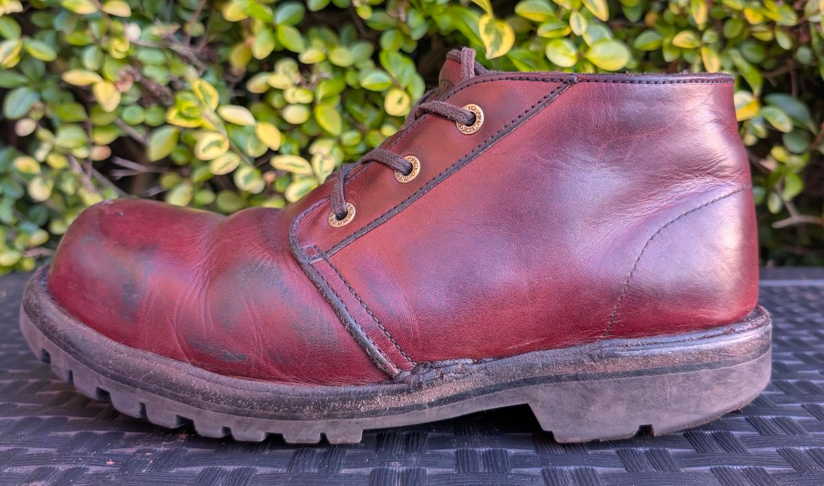 Photo by Yakkboot73 on January 2, 2026 of the Jim Green Custom Vellie Composite Toe Cap in Walnut Veg Tan.