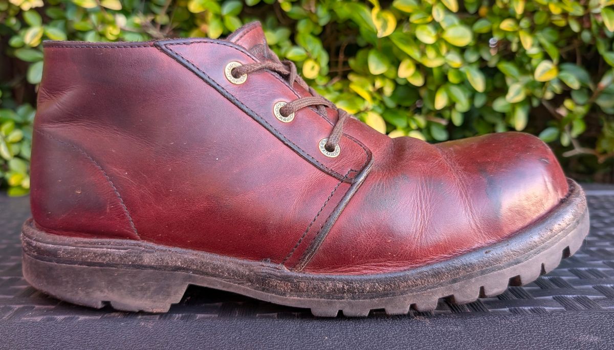 Photo by Yakkboot73 on January 2, 2026 of the Jim Green Custom Vellie Composite Toe Cap in Walnut Veg Tan.