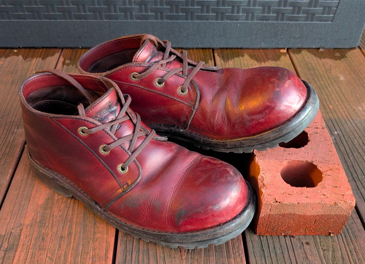 Photo by Yakkboot73 on February 4, 2026 of the Jim Green Custom Vellie Composite Toe Cap in Walnut Veg Tan.
