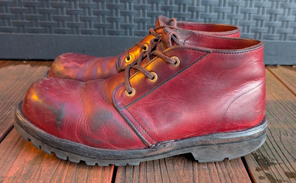 Photo by Yakkboot73 on February 4, 2026 of the Jim Green Custom Vellie Composite Toe Cap in Walnut Veg Tan.