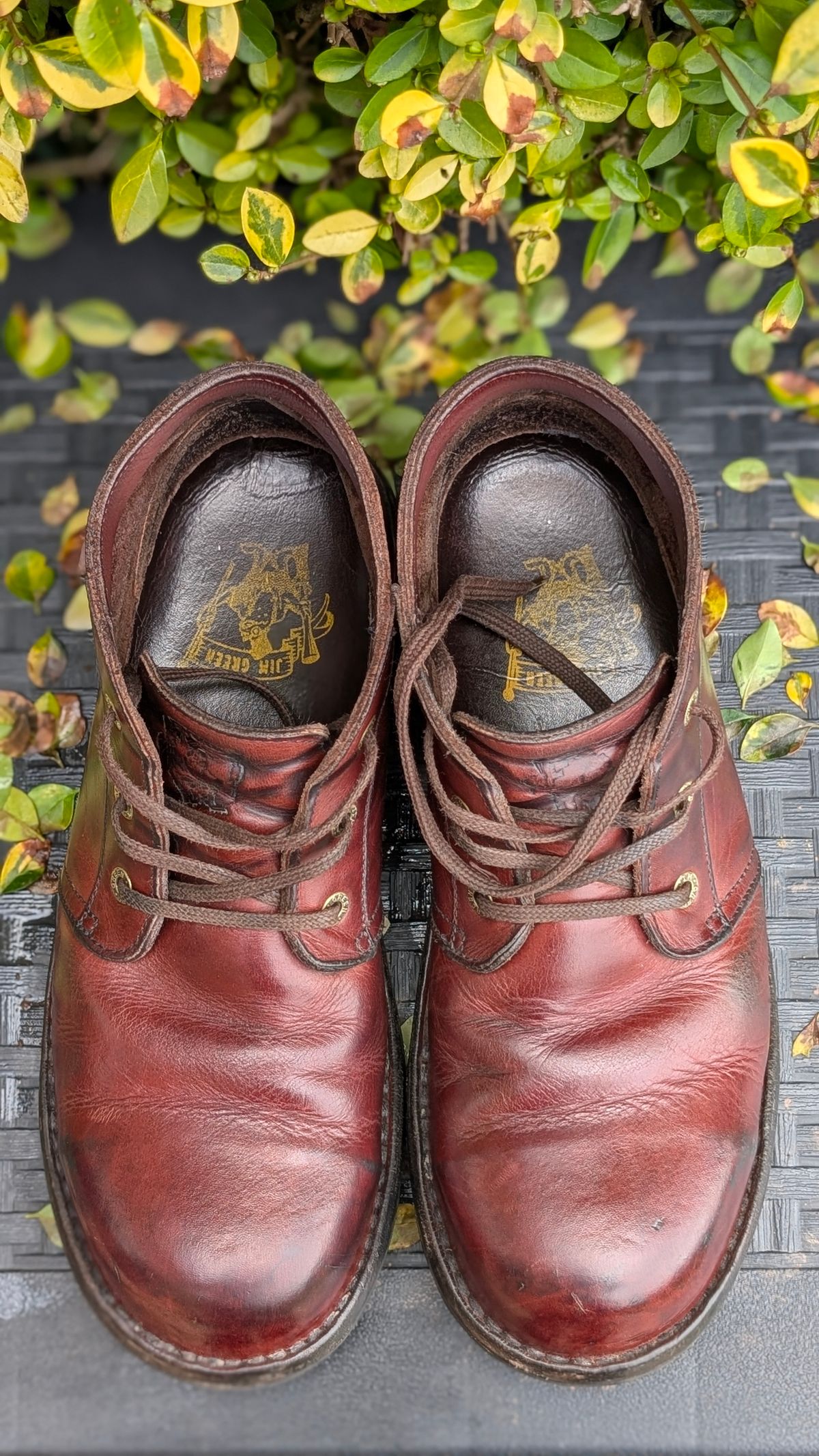 Photo by Yakkboot73 on March 1, 2026 of the Jim Green Custom Vellie Composite Toe Cap in Walnut Veg Tan.