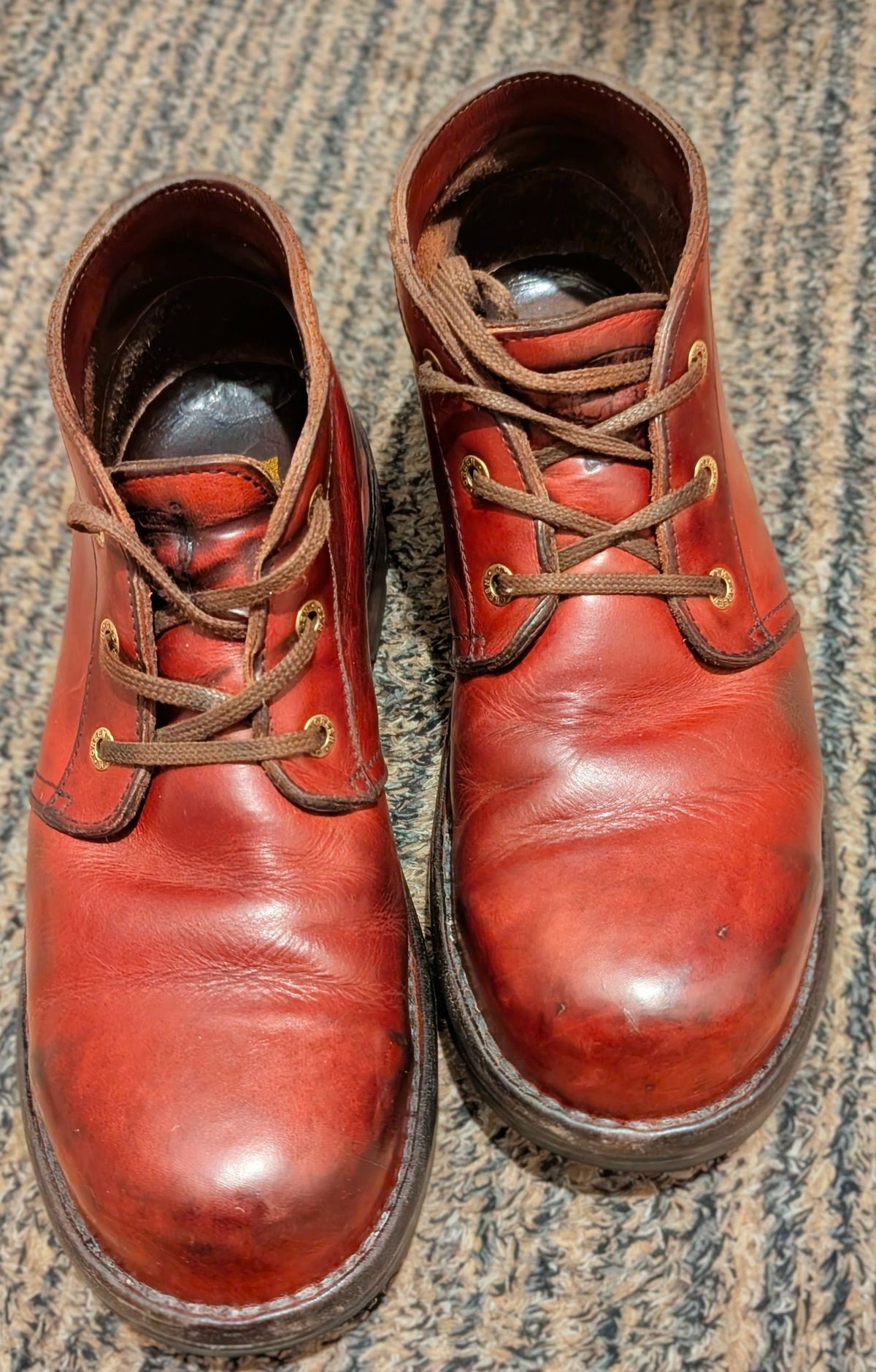 Photo by Yakkboot73 on March 10, 2026 of the Jim Green Custom Vellie Composite Toe Cap in Walnut Veg Tan.