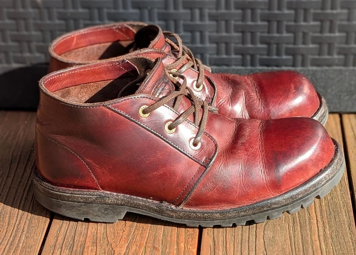 Photo by Yakkboot73 on April 5, 2026 of the Jim Green Custom Vellie Composite Toe Cap in Walnut Veg Tan.