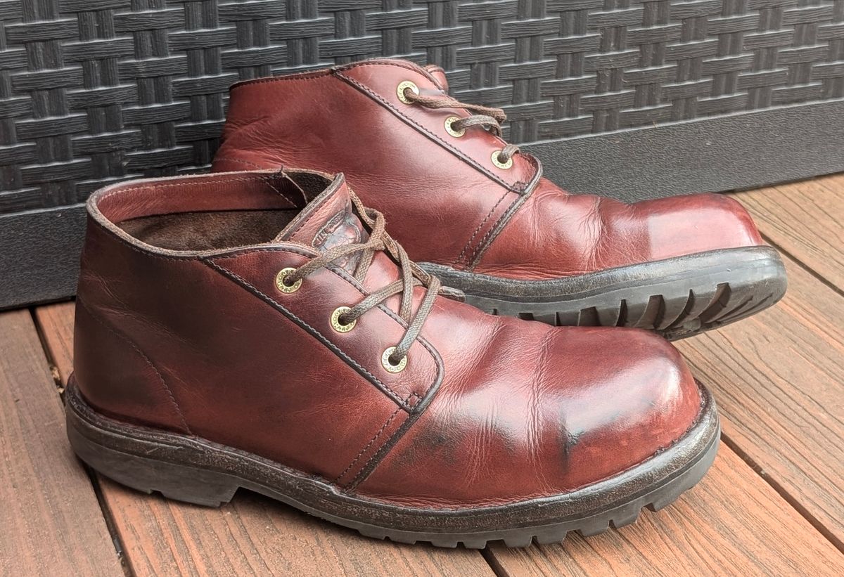 Photo by Yakkboot73 on May 11, 2026 of the Jim Green Custom Vellie Composite Toe Cap in Walnut Veg Tan.