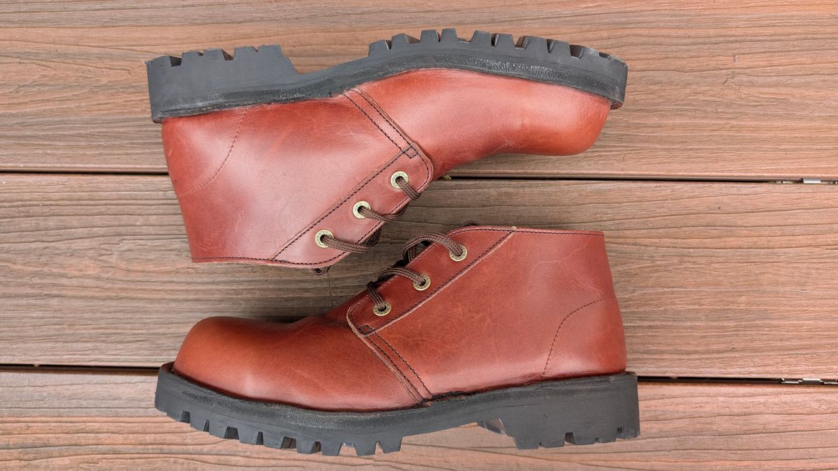 Photo by Yakkboot73 on March 27, 2025 of the Jim Green Custom Vellie Composite Toe Cap in Walnut Veg Tan.