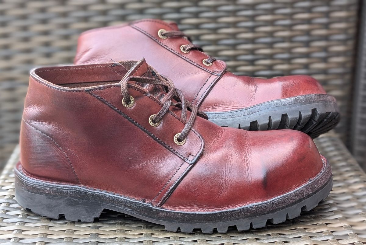 Photo by Yakkboot73 on June 2, 2025 of the Jim Green Custom Vellie Composite Toe Cap in Walnut Veg Tan.