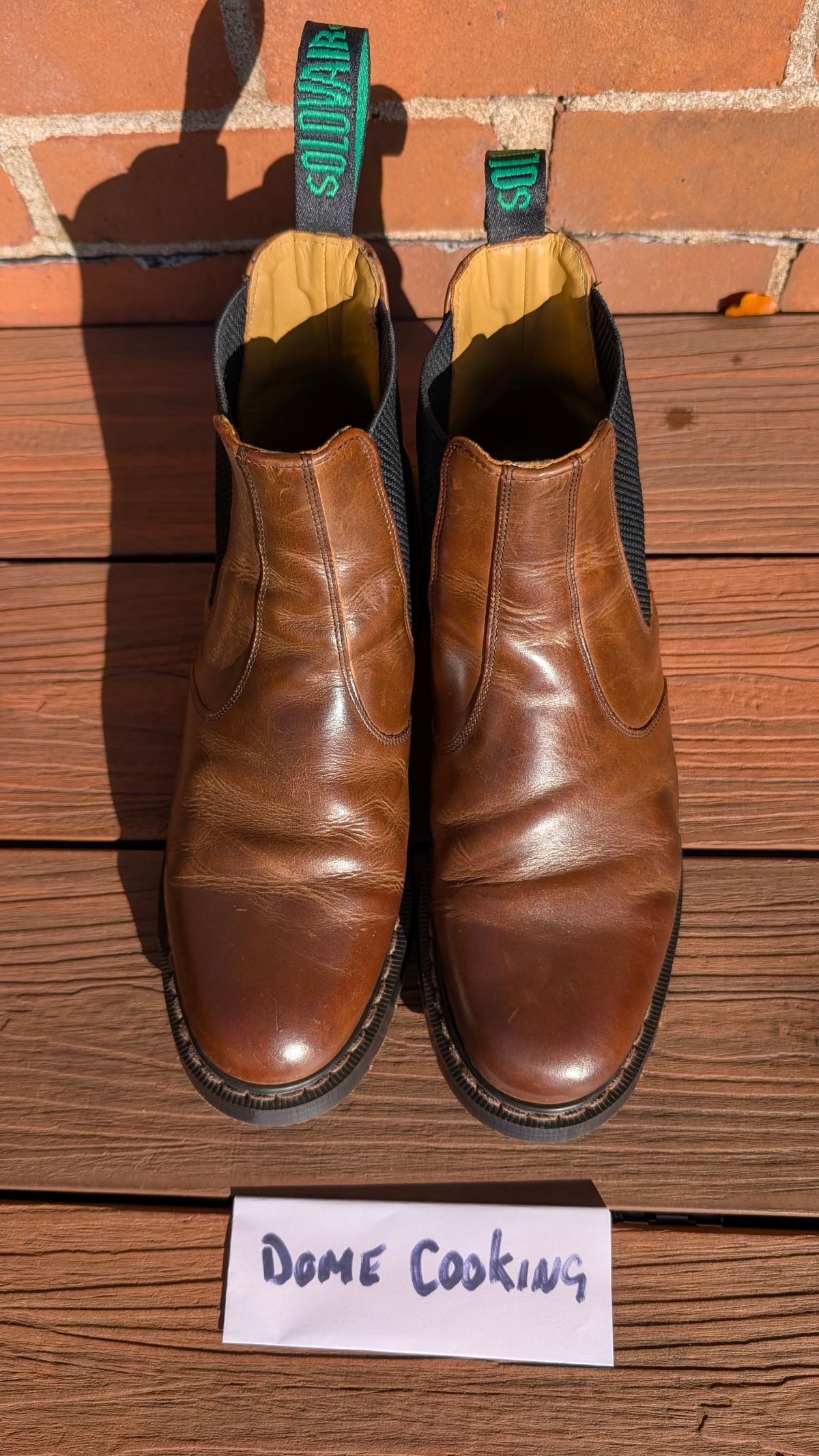 Photo by Yakkboot73 on November 2, 2025 of the Solovair Dealer Boot in Gaucho Crazy Horse Greasy Pull Up.