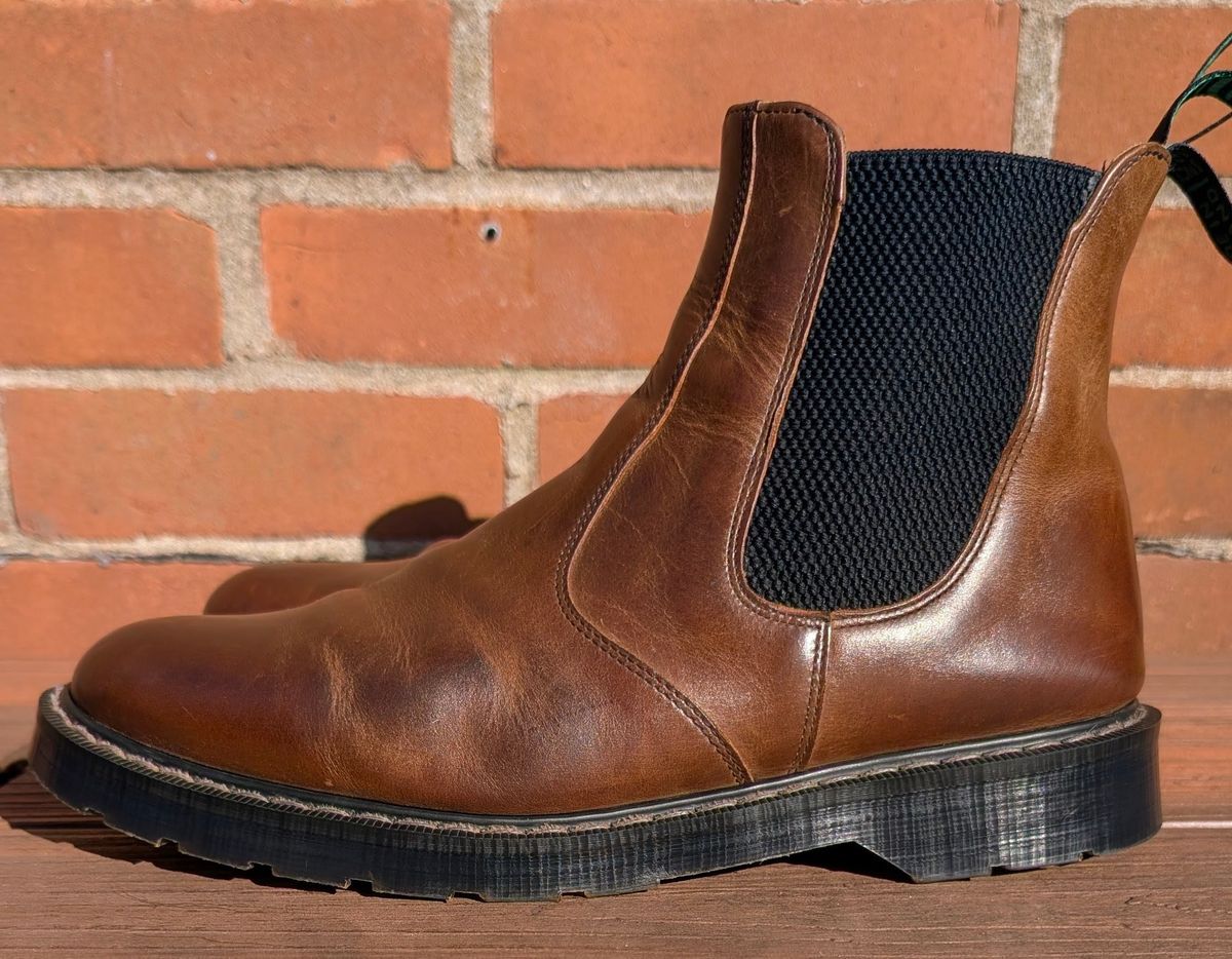 Photo by Yakkboot73 on November 2, 2025 of the Solovair Dealer Boot in Gaucho Crazy Horse Greasy Pull Up.