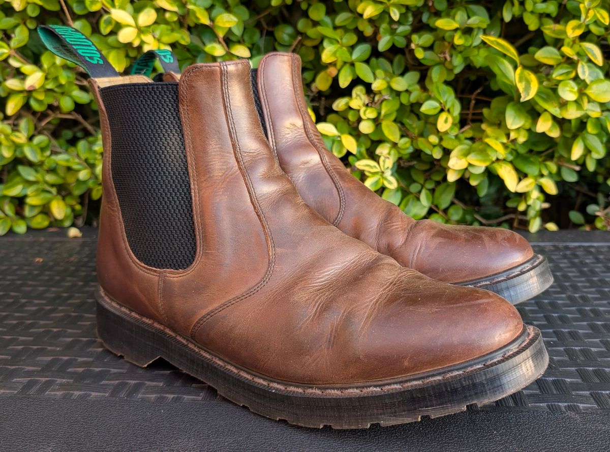 Photo by Yakkboot73 on January 2, 2026 of the Solovair Dealer Boot in Gaucho Crazy Horse Greasy Pull Up.