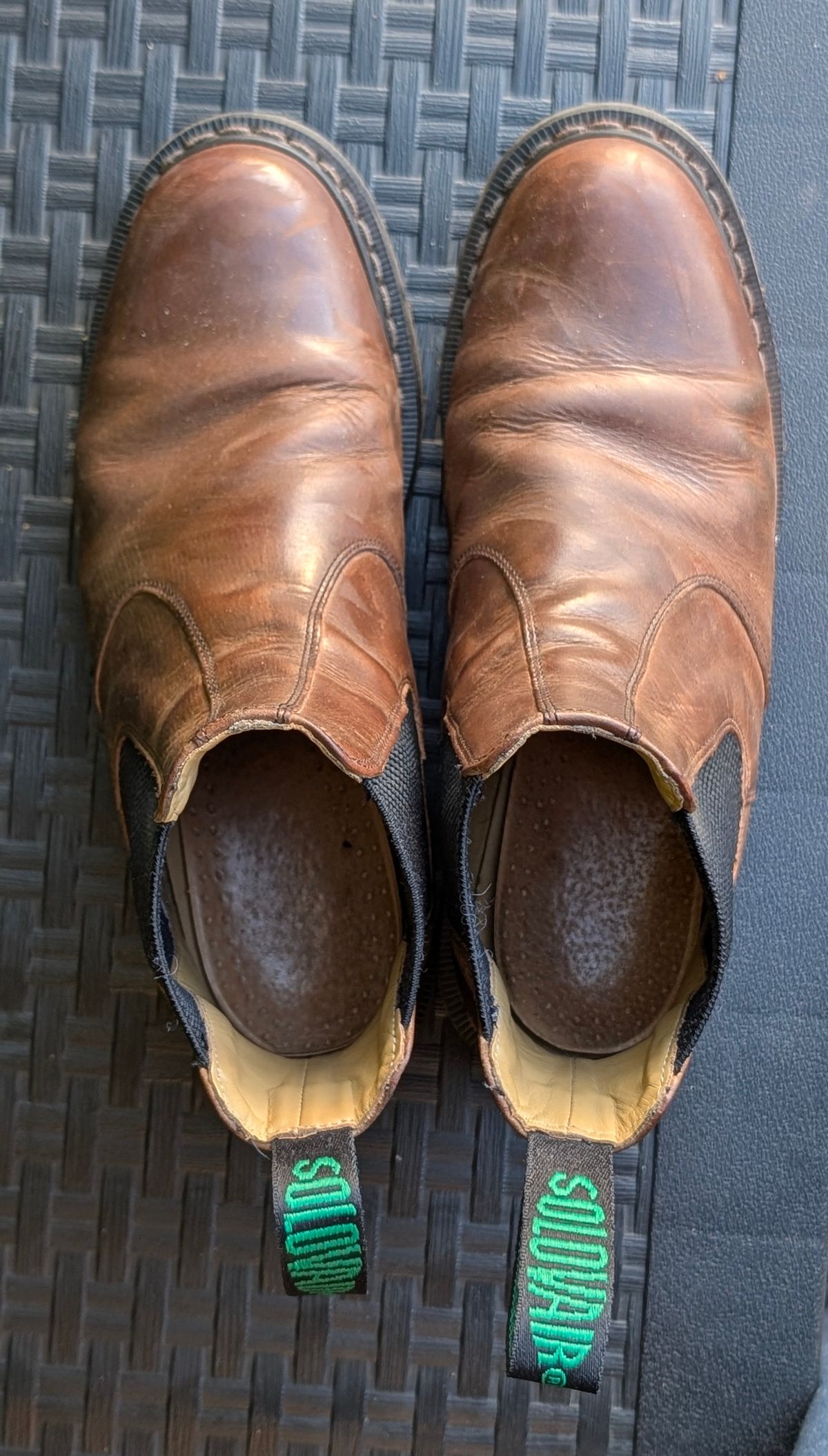 Photo by Yakkboot73 on January 2, 2026 of the Solovair Dealer Boot in Gaucho Crazy Horse Greasy Pull Up.