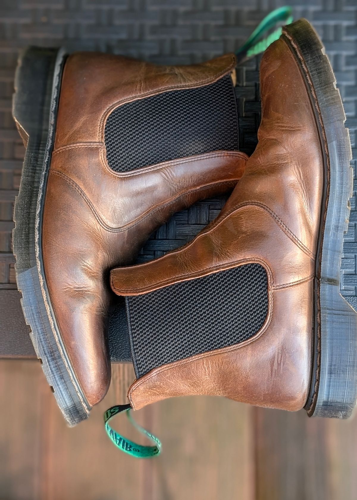 Photo by Yakkboot73 on January 2, 2026 of the Solovair Dealer Boot in Gaucho Crazy Horse Greasy Pull Up.