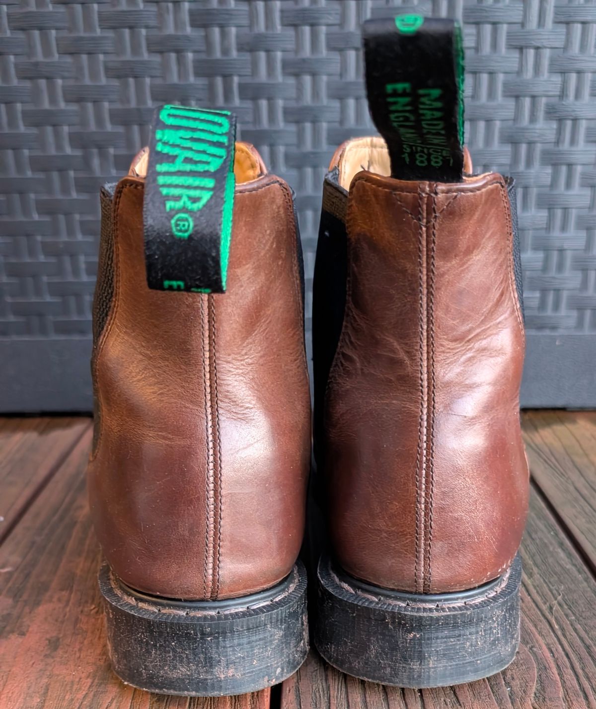 Photo by Yakkboot73 on February 4, 2026 of the Solovair Dealer Boot in Gaucho Crazy Horse Greasy Pull Up.