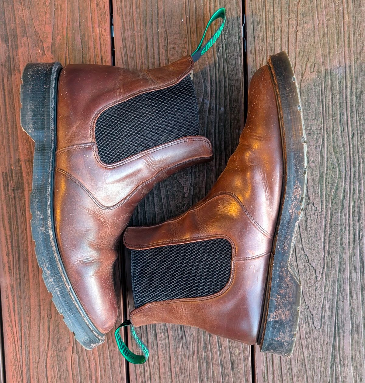 Photo by Yakkboot73 on February 4, 2026 of the Solovair Dealer Boot in Gaucho Crazy Horse Greasy Pull Up.