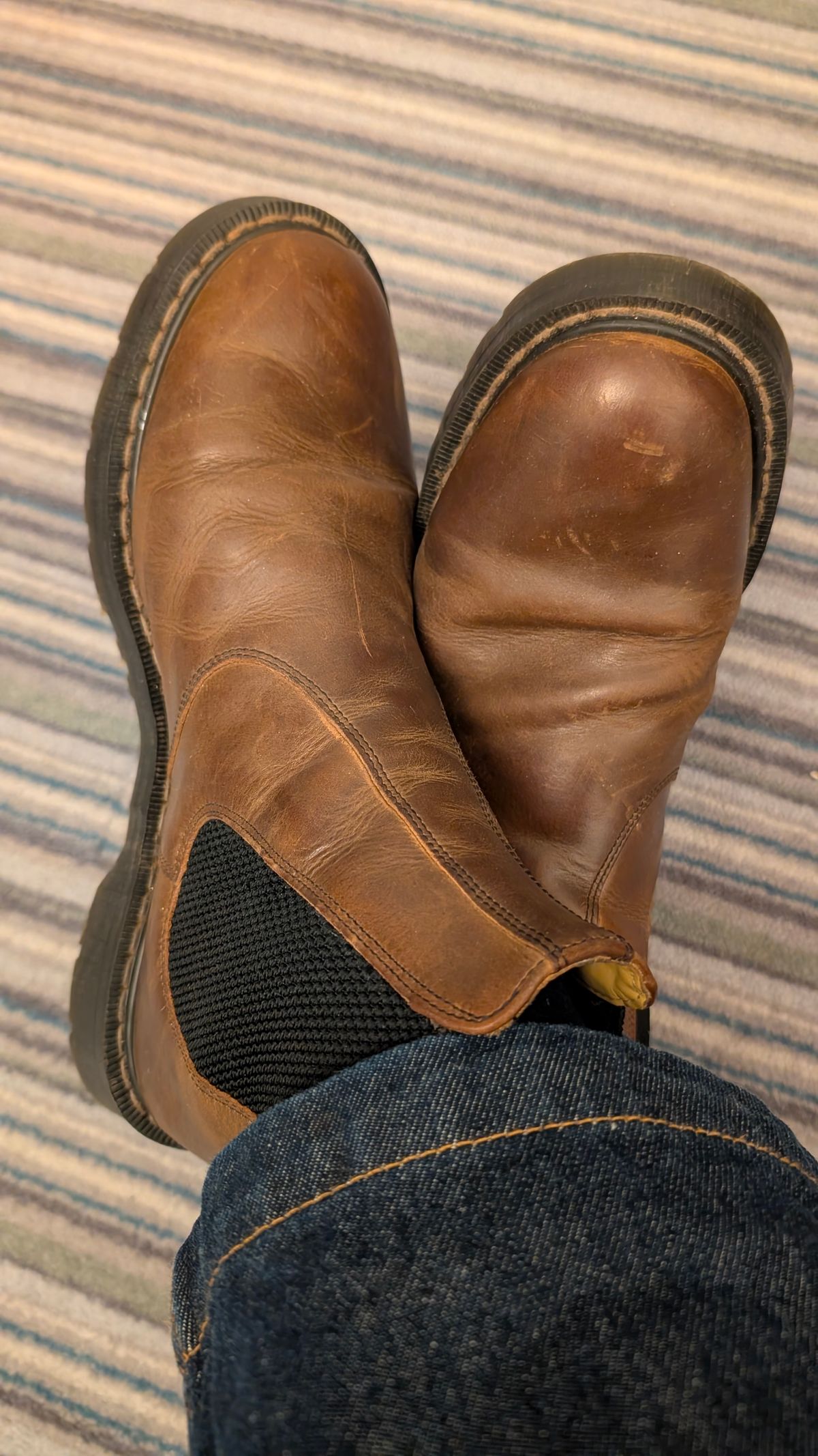 Photo by Yakkboot73 on February 12, 2026 of the Solovair Dealer Boot in Gaucho Crazy Horse Greasy Pull Up.