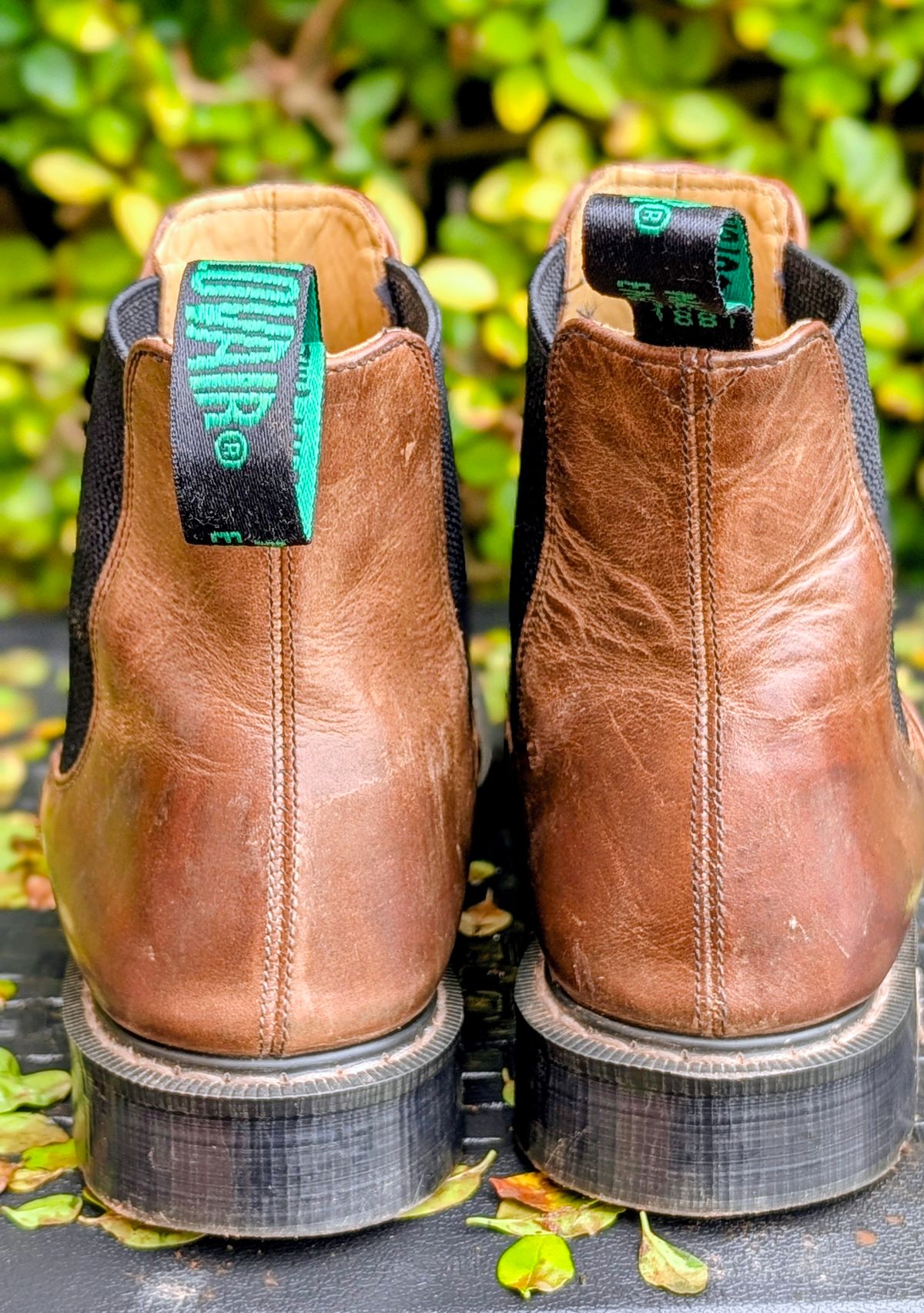 Photo by Yakkboot73 on March 1, 2026 of the Solovair Dealer Boot in Gaucho Crazy Horse Greasy Pull Up.