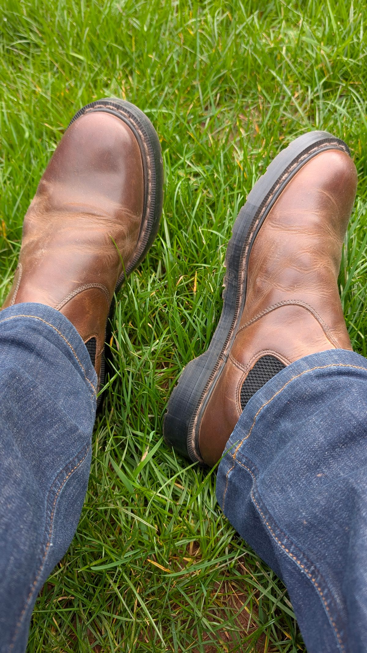 Photo by Yakkboot73 on March 16, 2026 of the Solovair Dealer Boot in Gaucho Crazy Horse Greasy Pull Up.