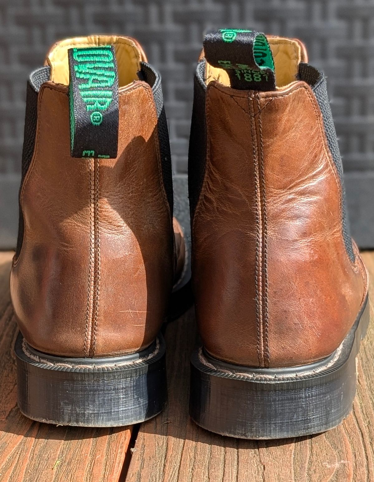 Photo by Yakkboot73 on April 5, 2026 of the Solovair Dealer Boot in Gaucho Crazy Horse Greasy Pull Up.