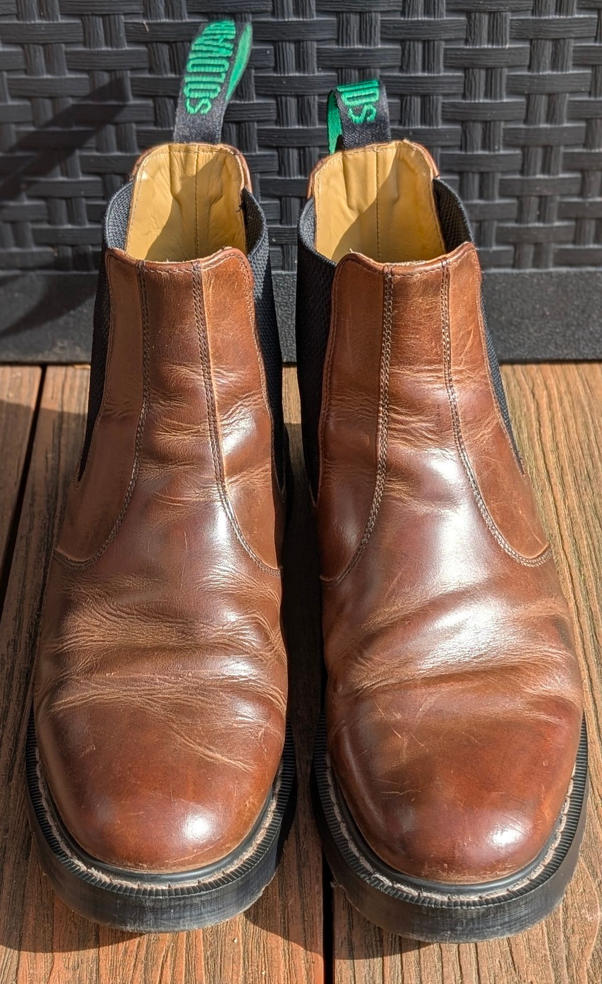 Photo by Yakkboot73 on April 5, 2026 of the Solovair Dealer Boot in Gaucho Crazy Horse Greasy Pull Up.