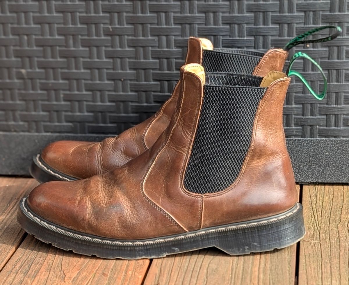 Photo by Yakkboot73 on April 5, 2026 of the Solovair Dealer Boot in Gaucho Crazy Horse Greasy Pull Up.