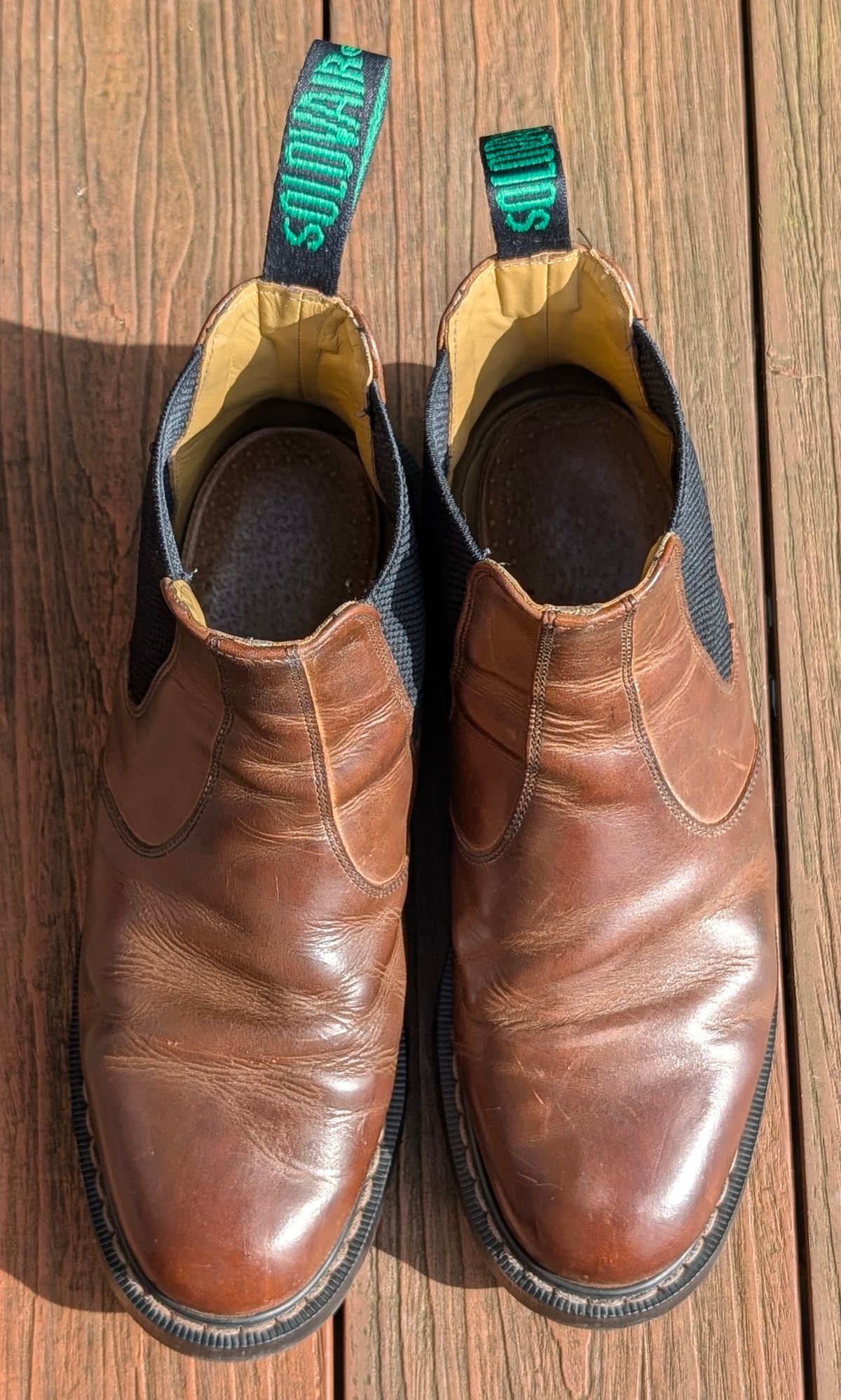 Photo by Yakkboot73 on April 5, 2026 of the Solovair Dealer Boot in Gaucho Crazy Horse Greasy Pull Up.