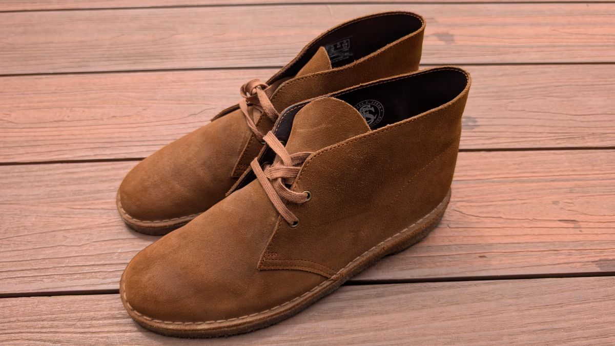 Photo by Yakkboot73 on July 1, 2025 of the Clarks Desert Boot in C. F Stead Cola Suede.