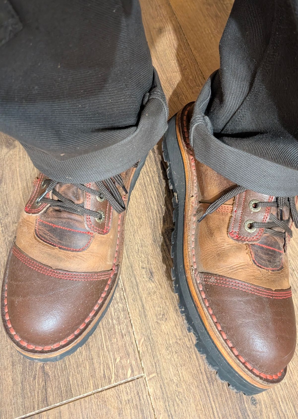 Photo by Yakkboot73 on December 14, 2025 of the Jim Green African Ranger in Bronco & African Buffalo Skin.