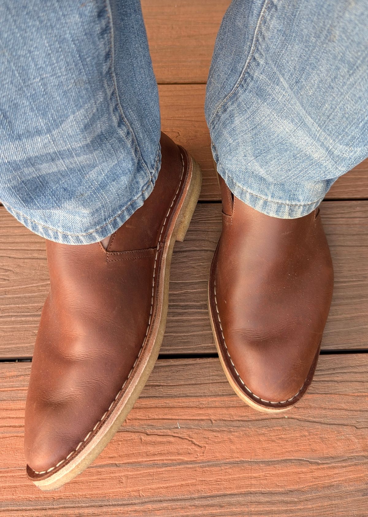 Photo by Yakkboot73 on June 14, 2025 of the Blkbrd Shoemaker Travers in Brown Pull Up.