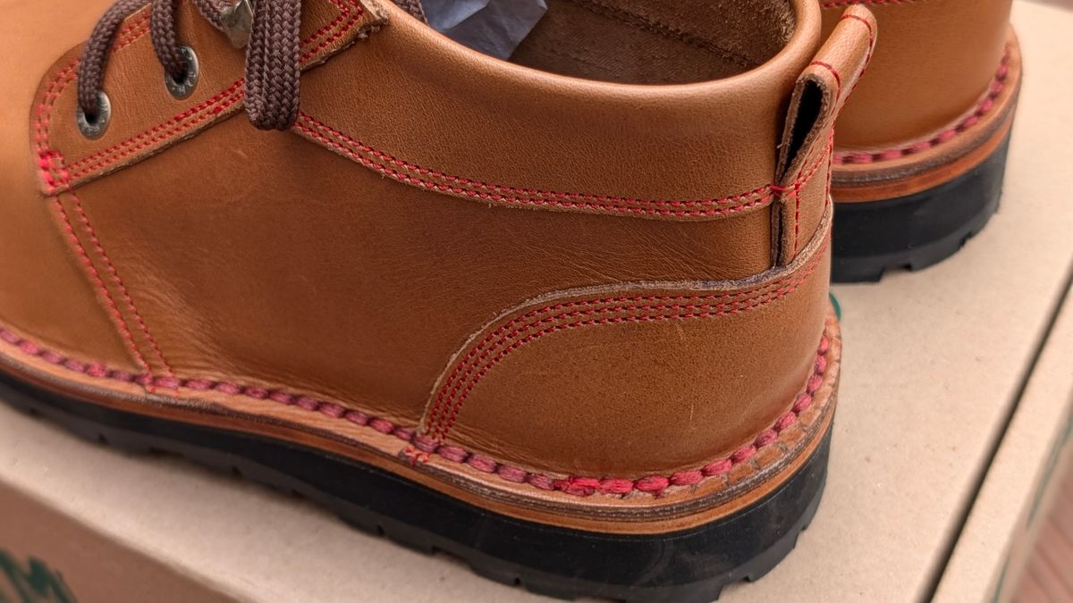 Photo by Yakkboot73 on May 26, 2025 of the Jim Green Turbo Vellie Custom in Natural Veg Tan.
