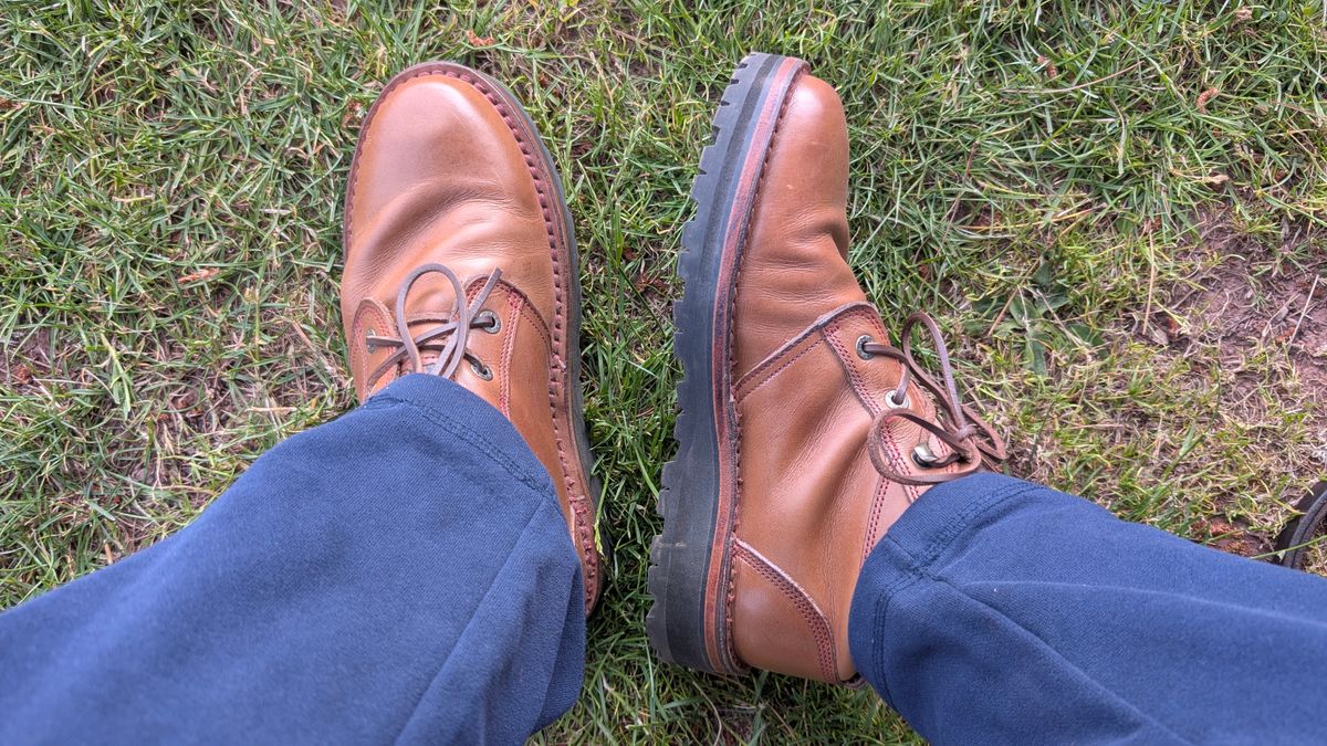 Photo by Yakkboot73 on July 1, 2025 of the Jim Green Turbo Vellie Custom in Natural Veg Tan.