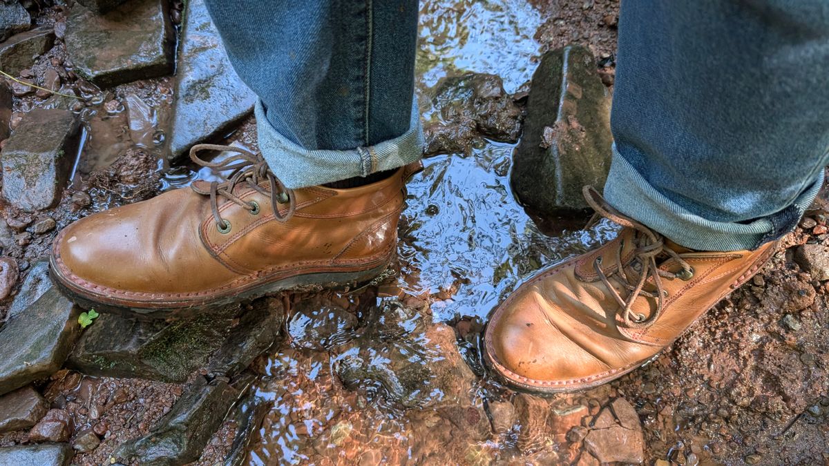 Photo by Yakkboot73 on September 13, 2025 of the Jim Green Turbo Vellie Custom in Natural Veg Tan.