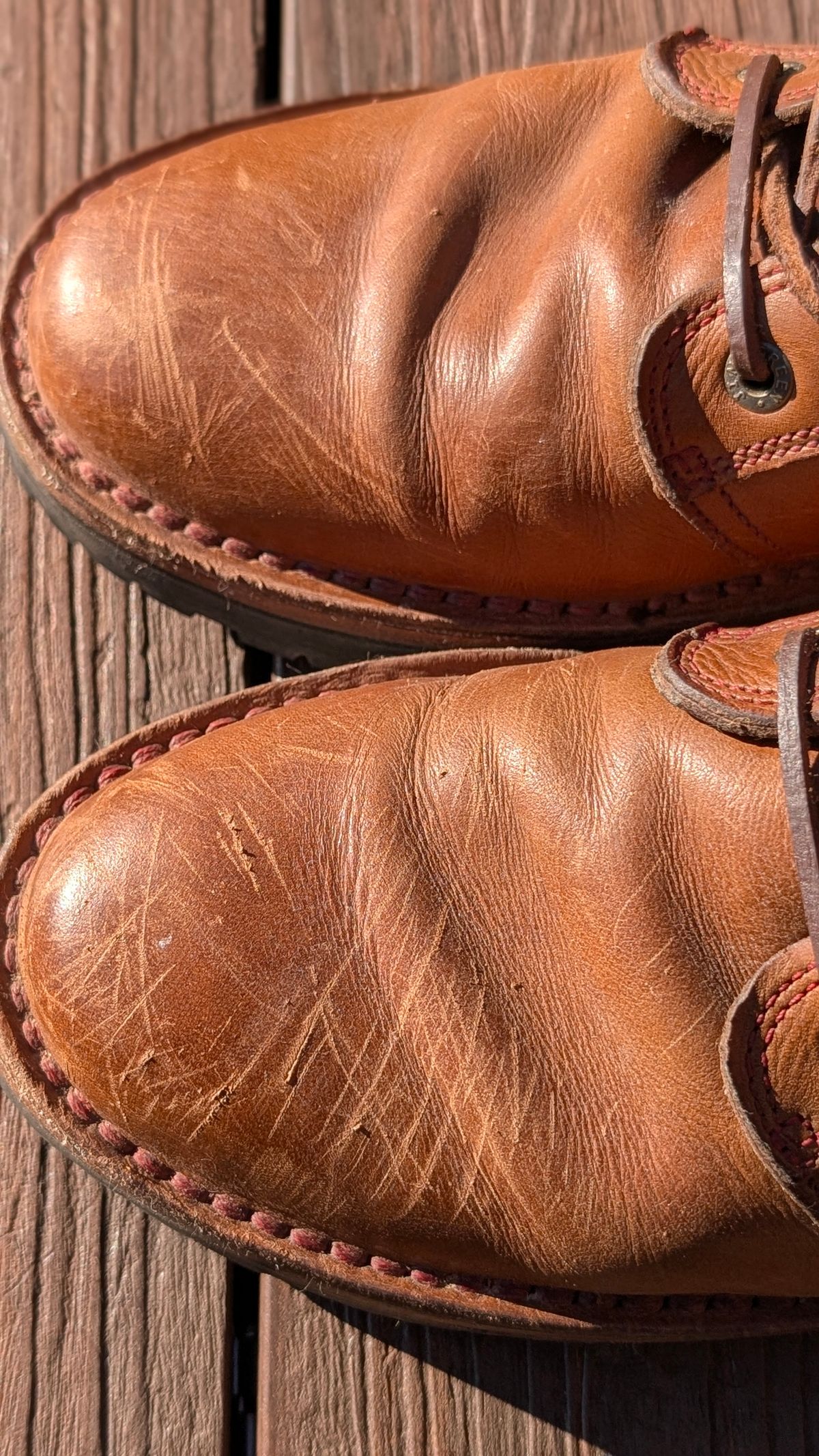 Photo by Yakkboot73 on September 21, 2025 of the Jim Green Turbo Vellie Custom in Natural Veg Tan.