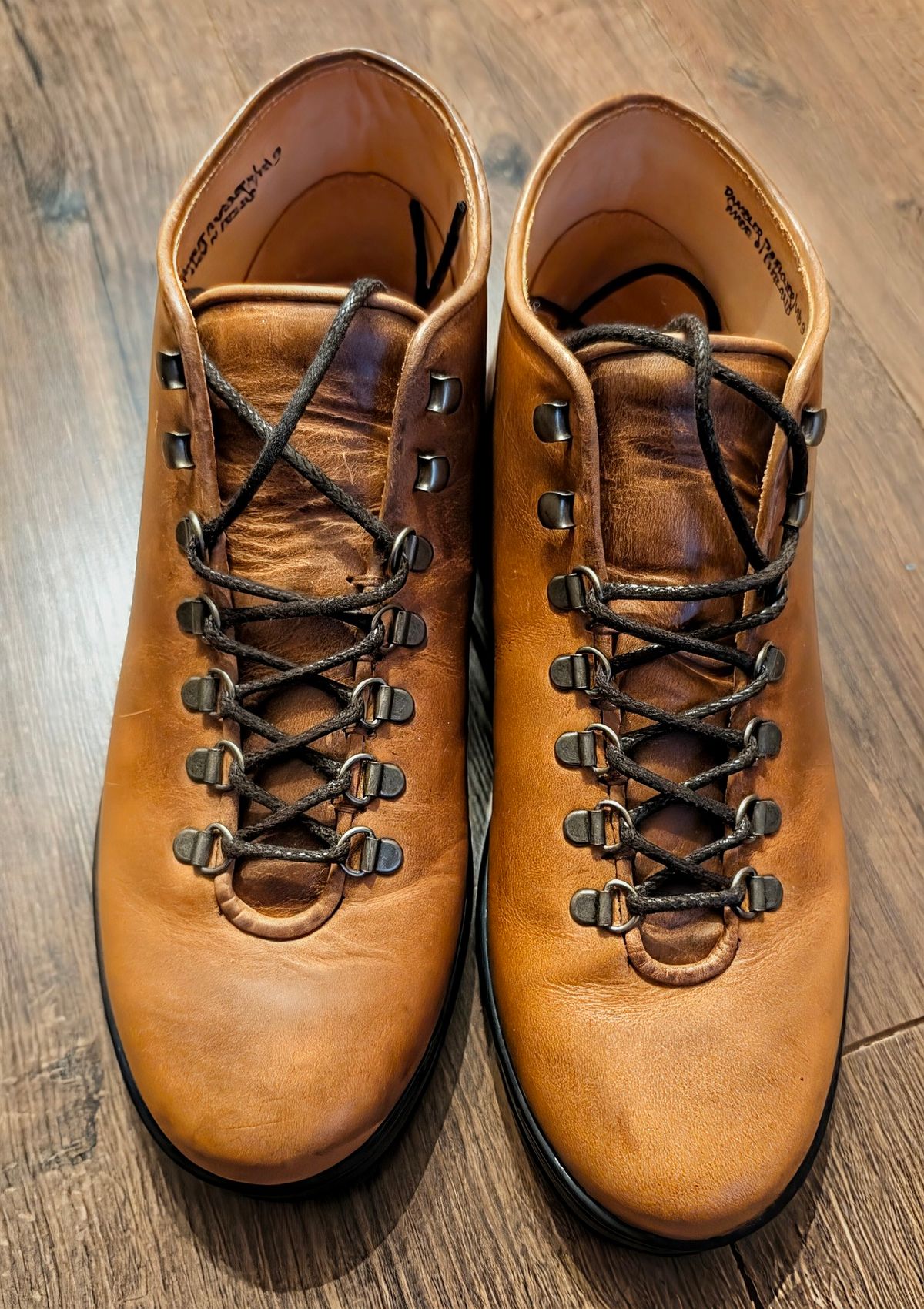 Photo by Yakkboot73 on March 6, 2026 of the Crown Northampton Everdon in Horween Sunflower Chromexcel.