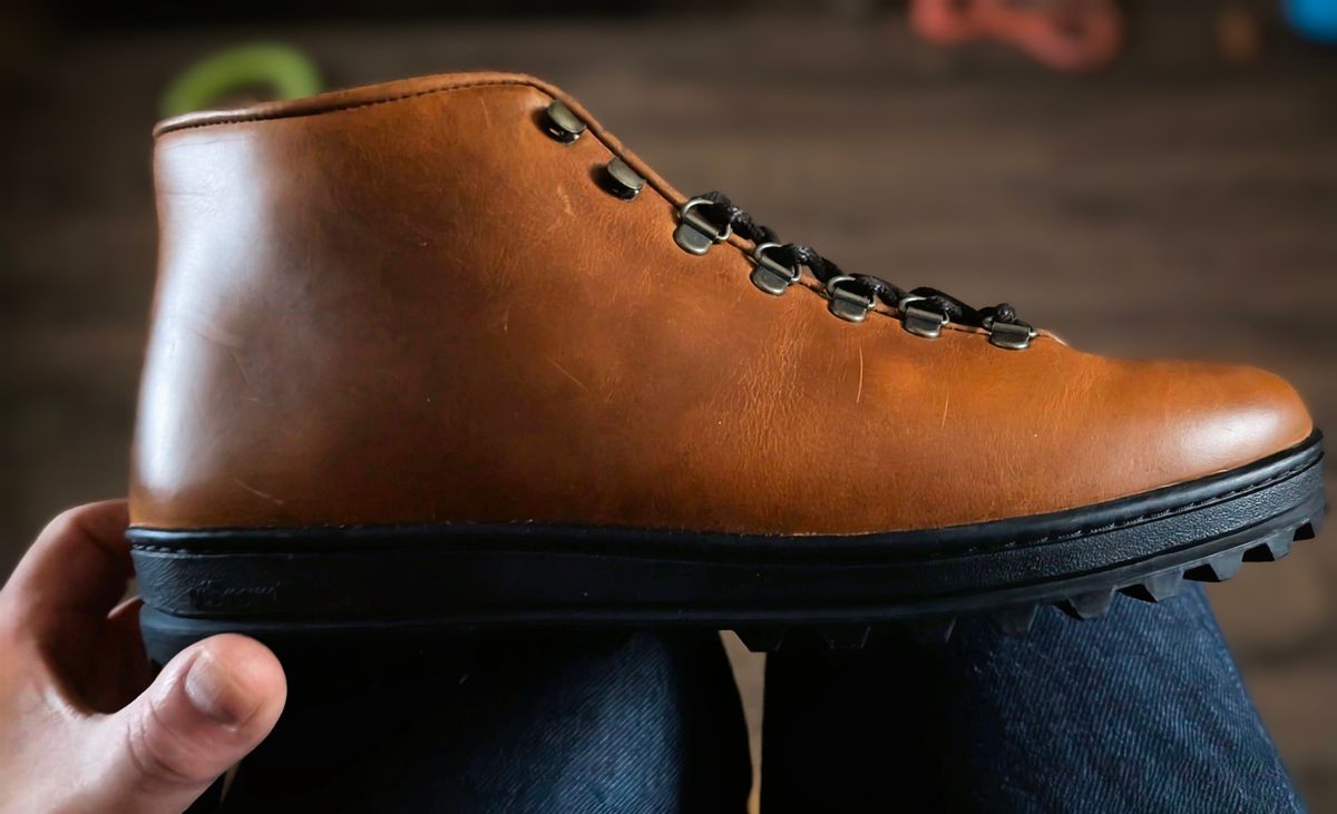 Photo by Yakkboot73 on March 5, 2026 of the Crown Northampton Everdon in Horween Sunflower Chromexcel.