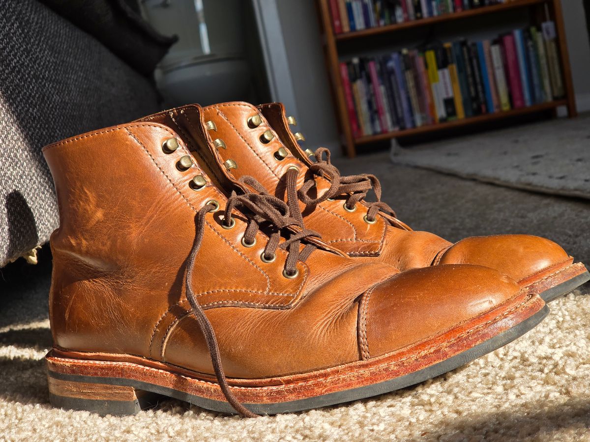 Photo by rsmb on January 6, 2026 of the Oak Street Bootmakers Lakeshore Boot in Horween Natural Chromexcel.