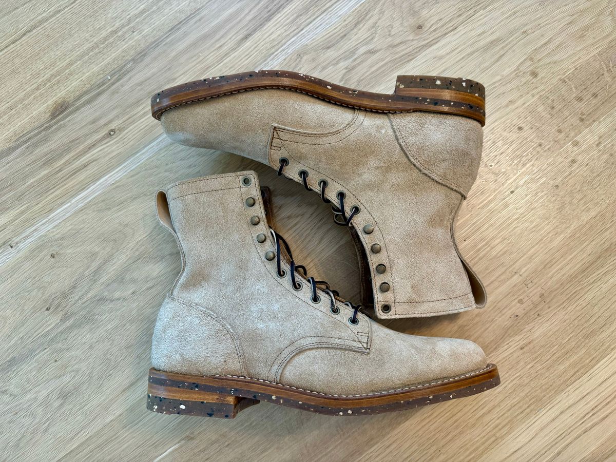Photo by sickboy on July 16, 2024 of the Truman Upland Boot in Wooly Bully Roughout.