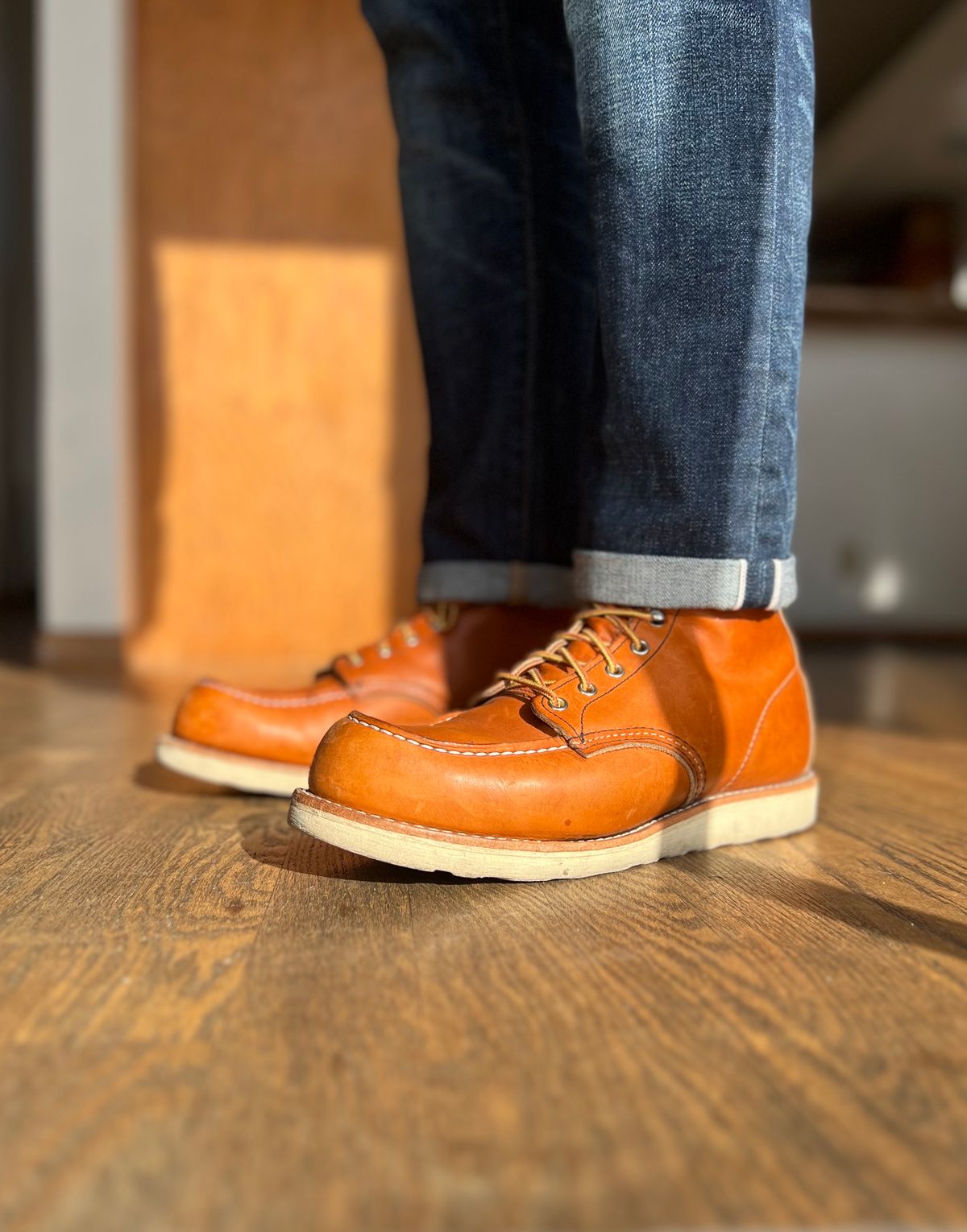 Photo by patinatimes on March 25, 2023 of the Red Wing 6-Inch Classic Moc in S.B. Foot Oro Legacy.