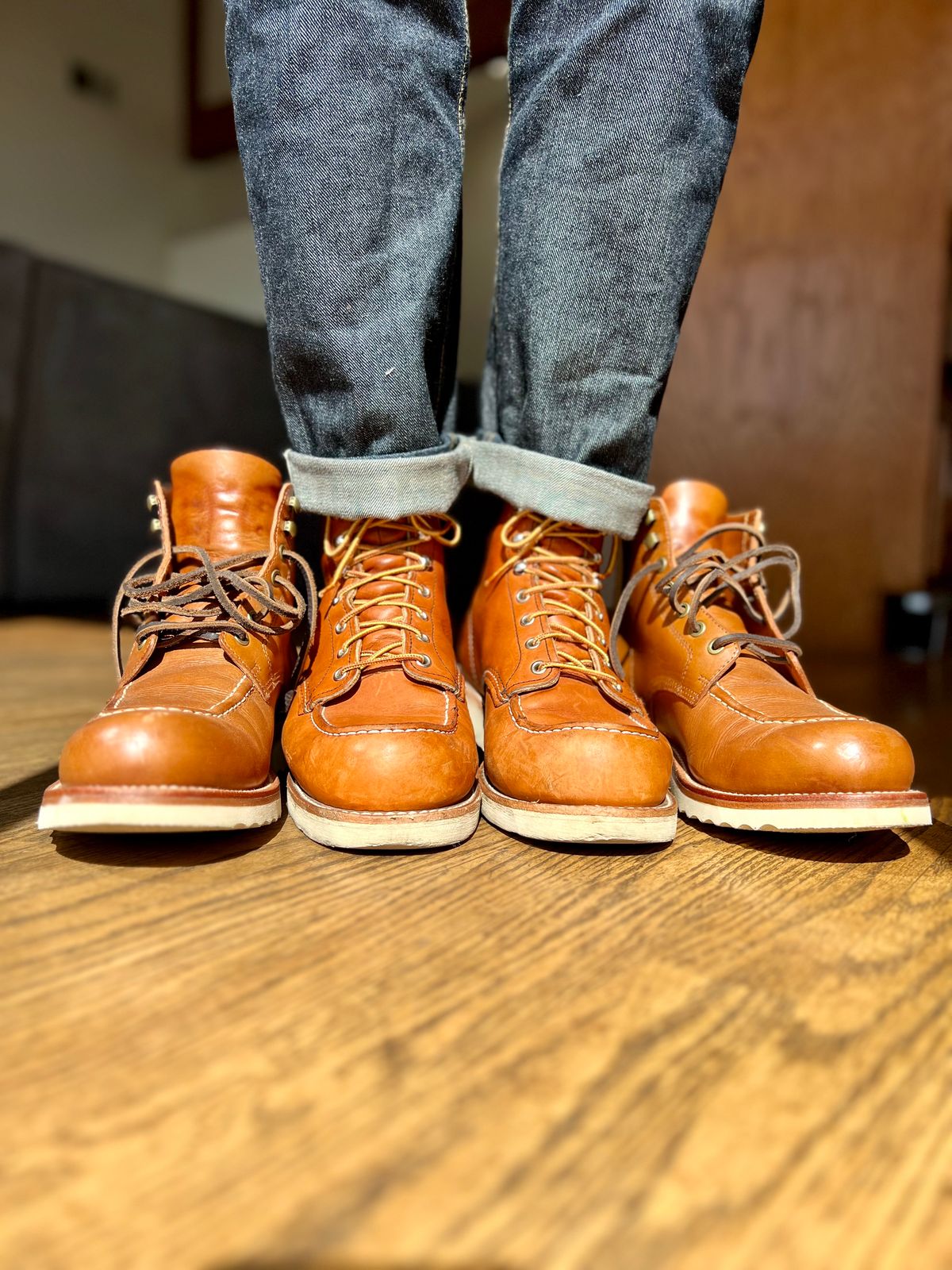 Photo by patinatimes on April 4, 2023 of the Red Wing 6-Inch Classic Moc in S.B. Foot Oro Legacy.