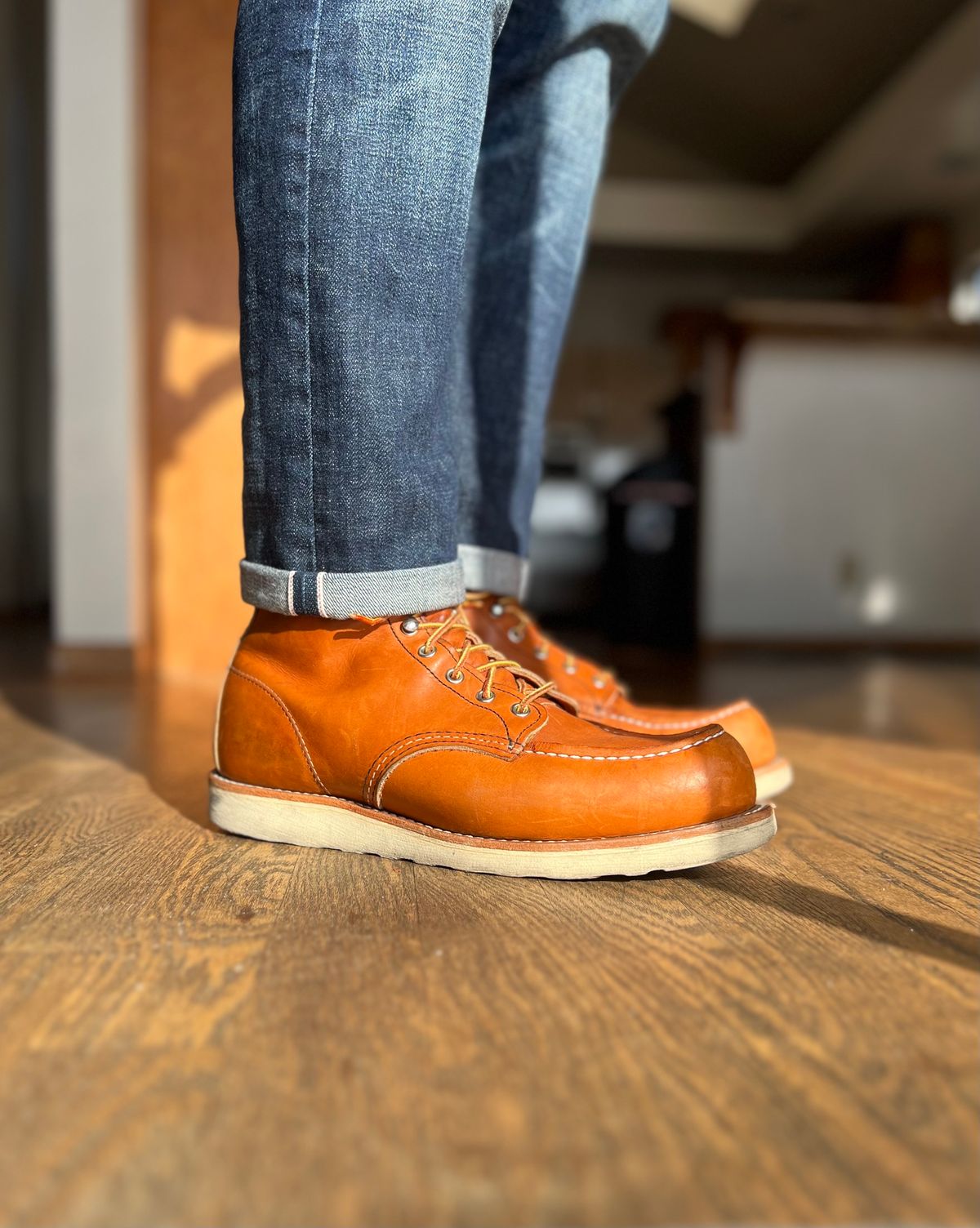 Photo by patinatimes on March 25, 2023 of the Red Wing 6-Inch Classic Moc in S.B. Foot Oro Legacy.