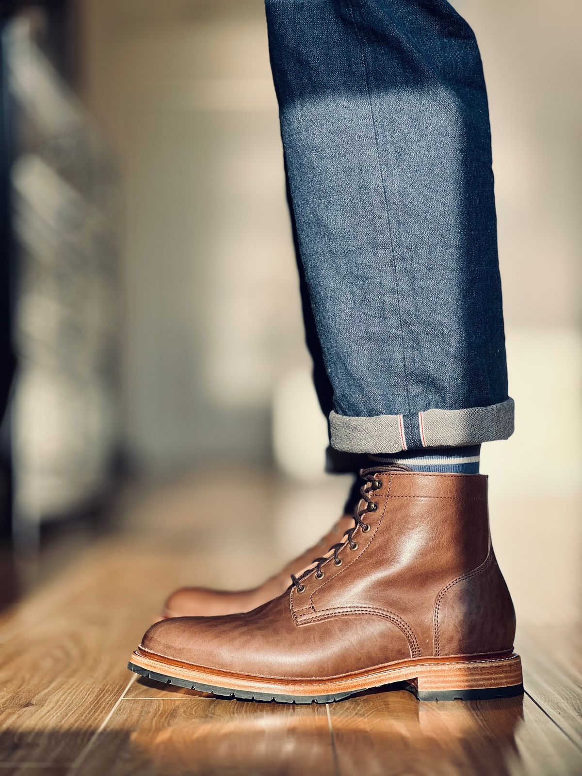 Photo by patinatimes on May 1, 2025 of the Caswell Boot Company Lisbon in Maryam 1071 Horsebutt.